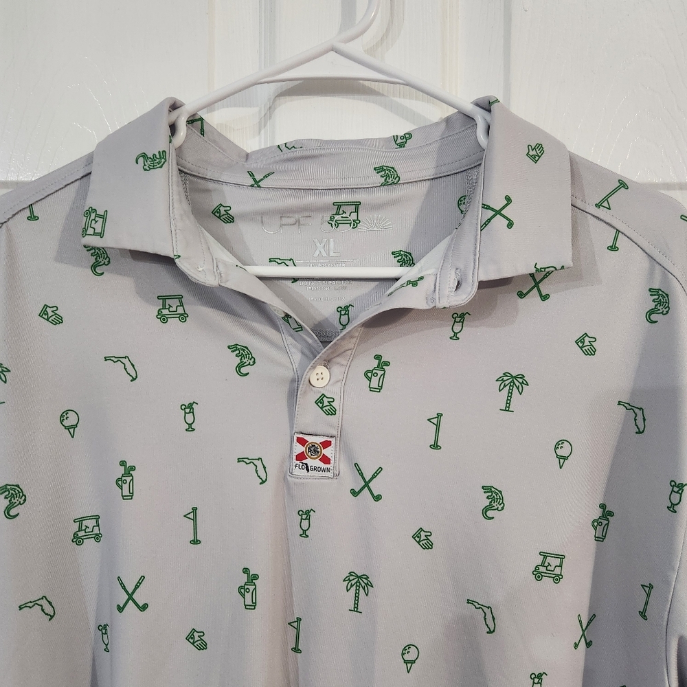 FloGrown Golf Polo With Golf And Florida Images